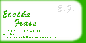 etelka frass business card